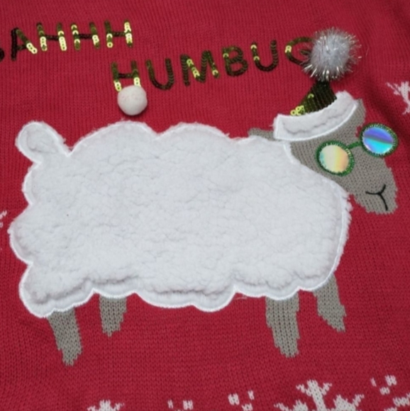 NWT With Love, Derek Ugly Holiday Bahhh Humbug Sweater, size Small - Picture 4 of 10